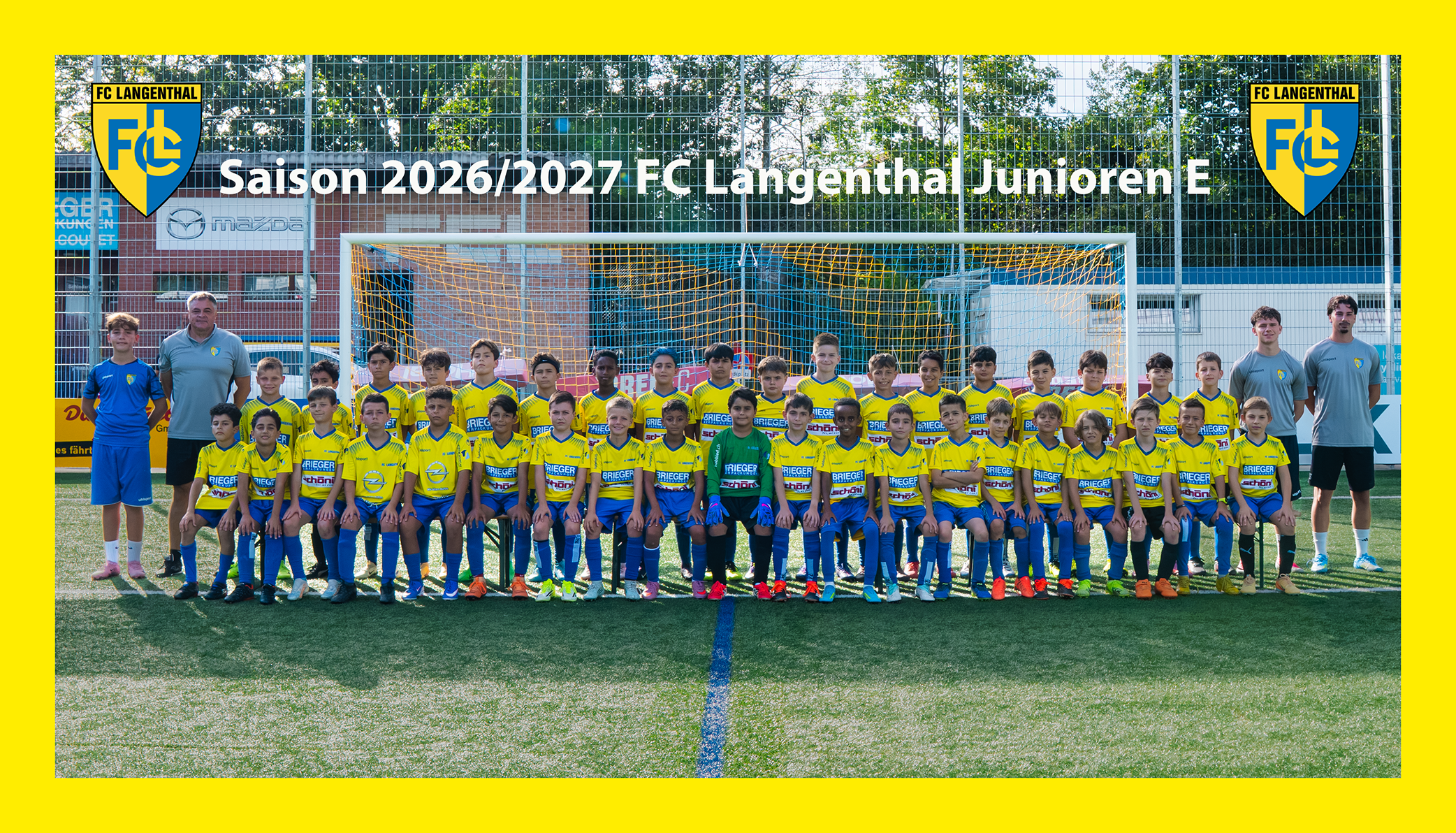 Mannschaftsfoto der Junioren E des FC Langenthal