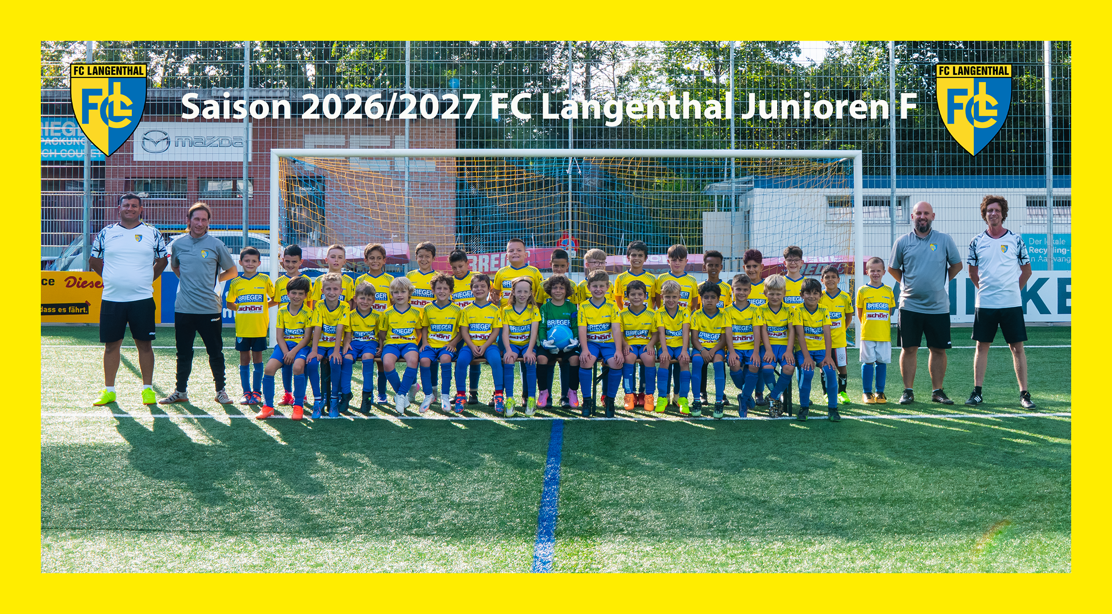 Mannschaftsfoto der Junioren F des FC Langenthal